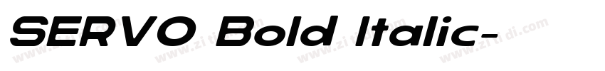 SERVO Bold Italic字体转换